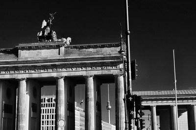 Low angle view of historical building against sky