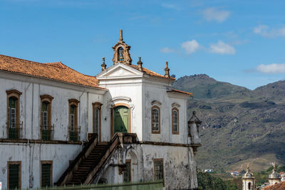 Low angle view of building against sky