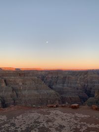 Scenic view of landscape against sky during sunset