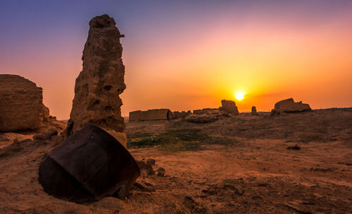 Rock formations in a desert