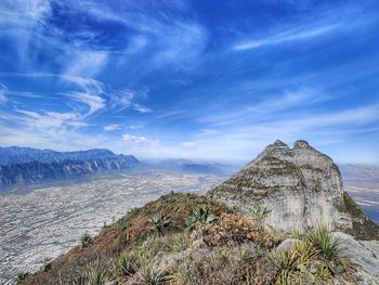 Scenic view of mountain against sky