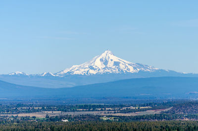 Scenic view of snowcapped mountains