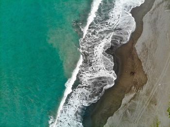 High angle view of beach