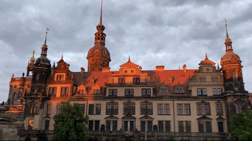 Low angle view of buildings against sky