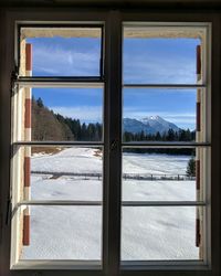 View of landscape through window