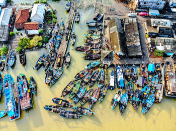 High angle view of crowd