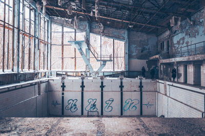 Interior of old abandoned building