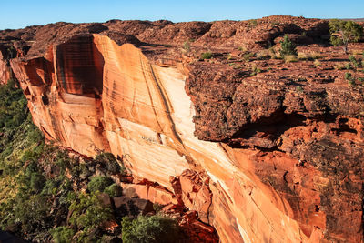 Rock formations on mountain