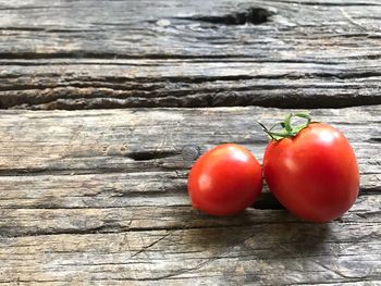 Close-up of tomatoes on table