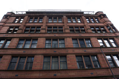 Low angle view of building against clear sky