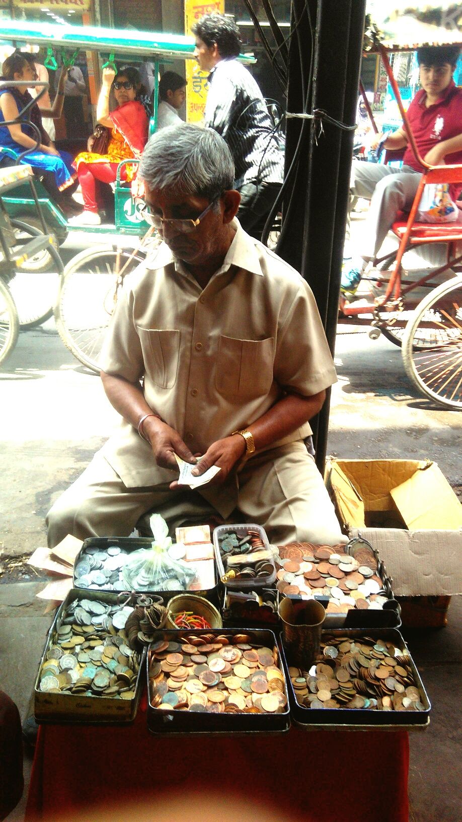 Antique coin seller...