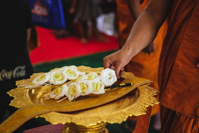 Put flower on buddhism