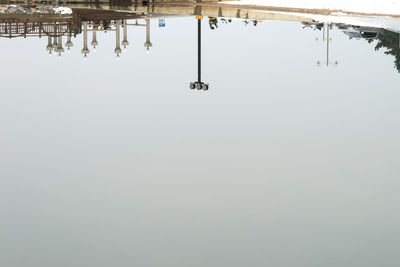 Reflection of sky in lake