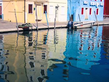 Boats in calm sea