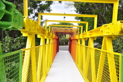 View of yellow railing