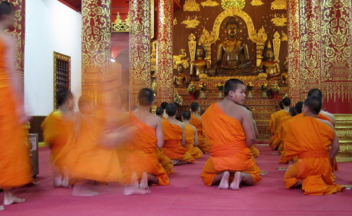 Group of people in temple