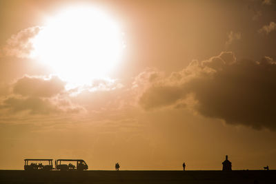 Sun shining through clouds