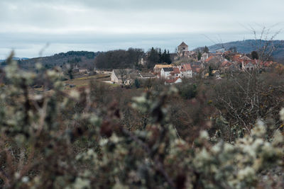 Panoramic view of townscape against sky