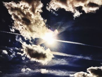 Low angle view of cloudy sky