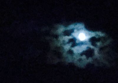 Low angle view of moon in sky