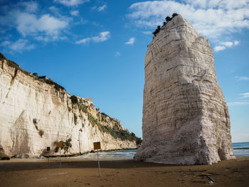 Panoramic view of cliff against sky