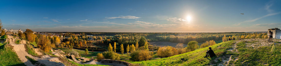 Panoramic view of landscape against sky