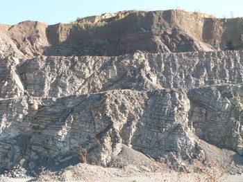 Rock formations during sunny day