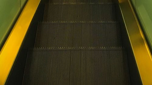 Low angle view of escalator