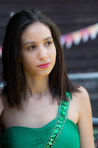 Portrait of beautiful young woman