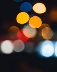 Defocused image of lights