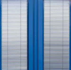 Full frame shot of blue window