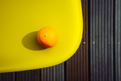 Close-up of orange fruit on table