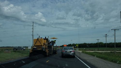 View of cars on road