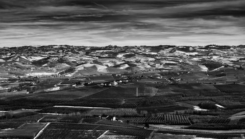 Aerial view of landscape against sky