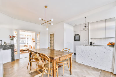 View of dining table at apartment