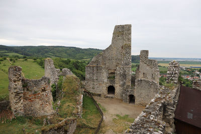 Old ruins of fort against sky