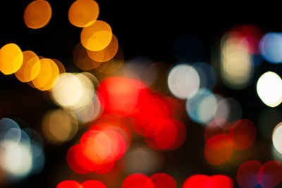 Defocused image of lights