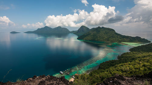 Panoramic view of mountains against sky