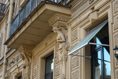 Low angle view of statue in historic building