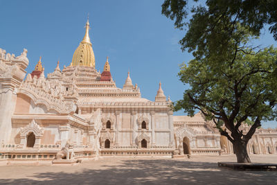 Temple against clear sky