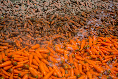 Full frame shot of fresh vegetables in market