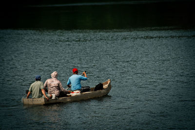 People boating on river