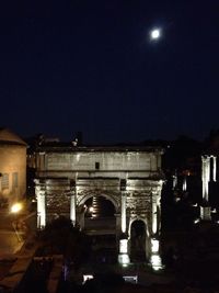 Illuminated street light at night