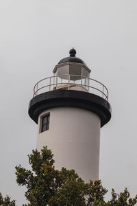 Low angle view of lighthouse against sky
