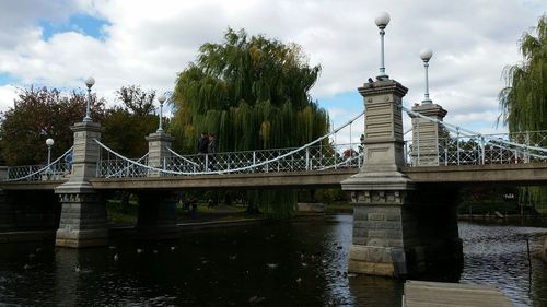 Low angle view of bridge over river