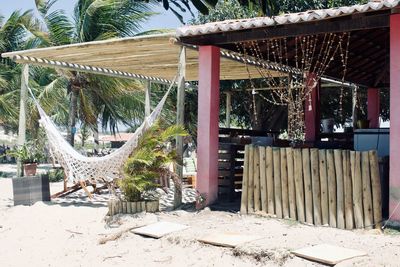 Built structure on beach