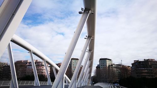 Low angle view of city against sky