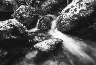 Scenic view of waterfall