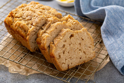 Close-up of bread on table