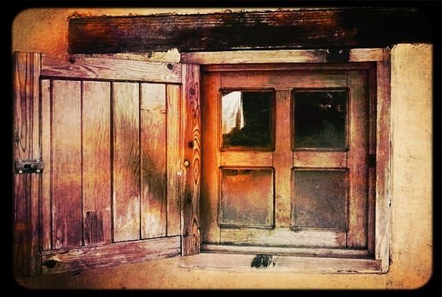 wood - material, door, transfer print, window, house, built structure, closed, building exterior, auto post production filter, architecture, wooden, wood, old, entrance, abandoned, no people, weathered, safety, doorway, open
